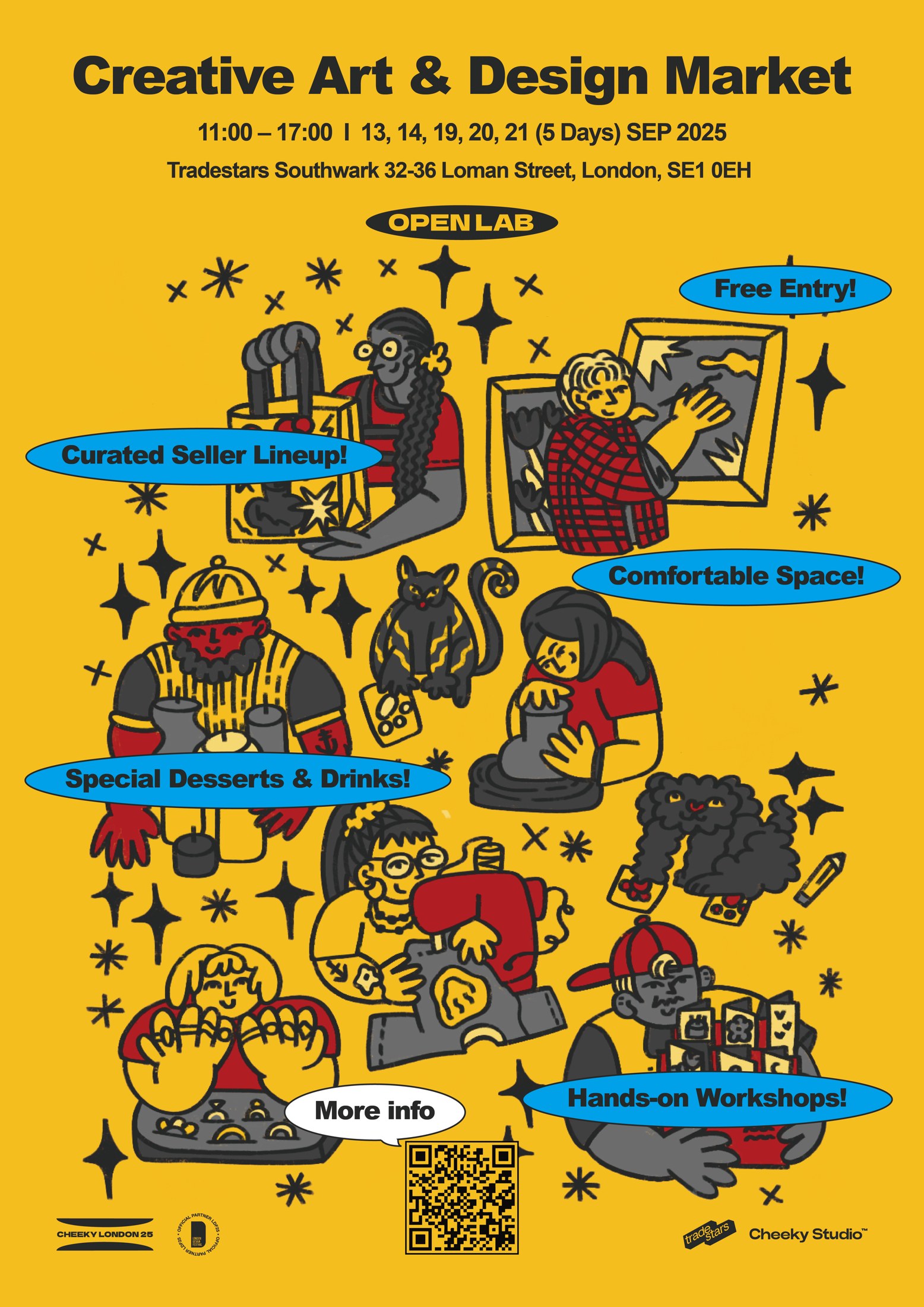 Cheeky London 25 / Open Lab / Creative market + Workshops